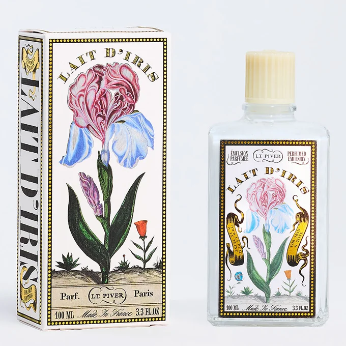 Confezione + flacone Lait d'iris body milk, latte corpo all'iris Piver